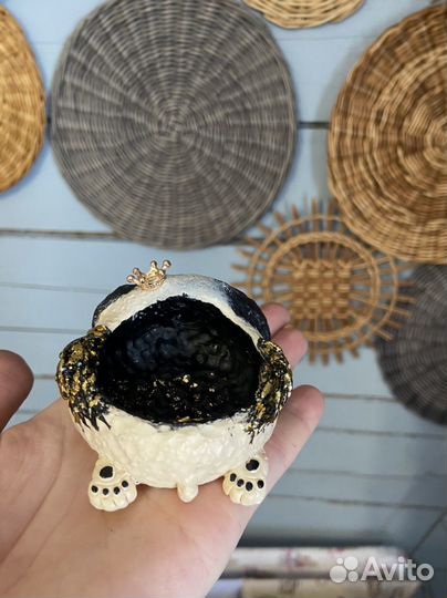 Подсвечник собака мопс