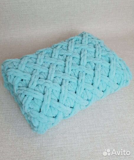 Плед вязаный детский ручная работа