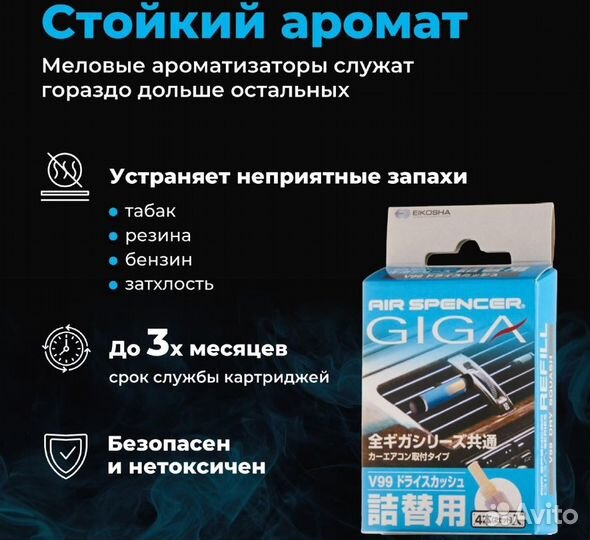 Ароматизатор на воздуховод Eikosha, Giga