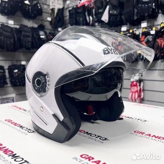 Мото шлем открытый с очками