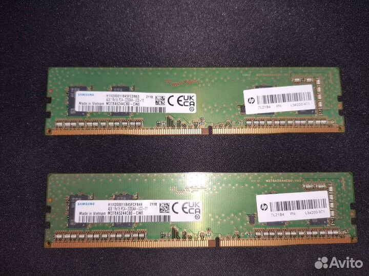 Оперативная память ddr4 4gb Samsung