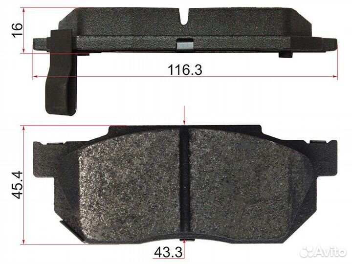 Колодки тормозные перед honda FIT GD1