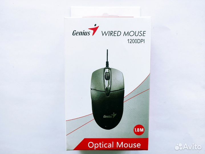 Мышь компьютерная USB Genius Wired Mouse (новая)