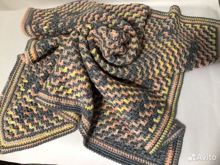 Плед детский вязаный ручная работа