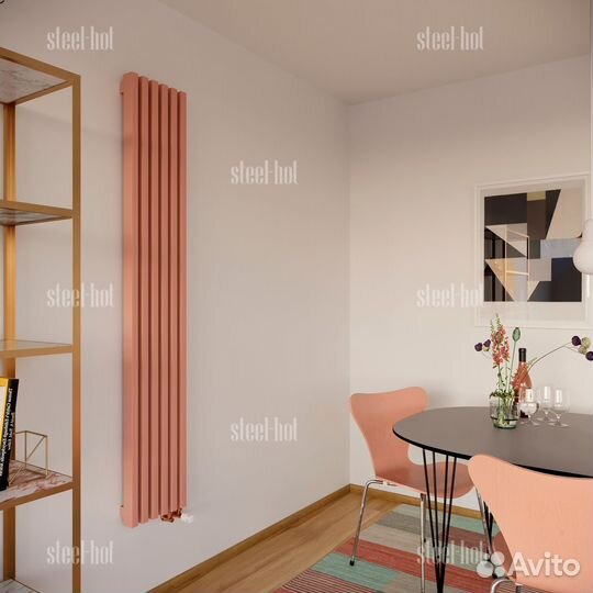 Горизонтальный дизайнерский радиатор Steel-Hot от