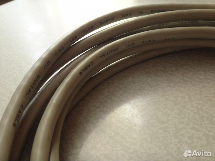 Кабель DVI - DVI 5 метров (Толстый надёжный)