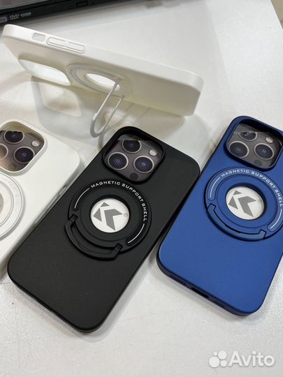 Чехол с магнитом и подставкой iPhone 14 Pro и др