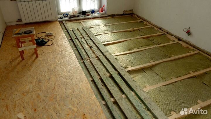 Укладка и ремонт деревянных полов, венцов, лаг