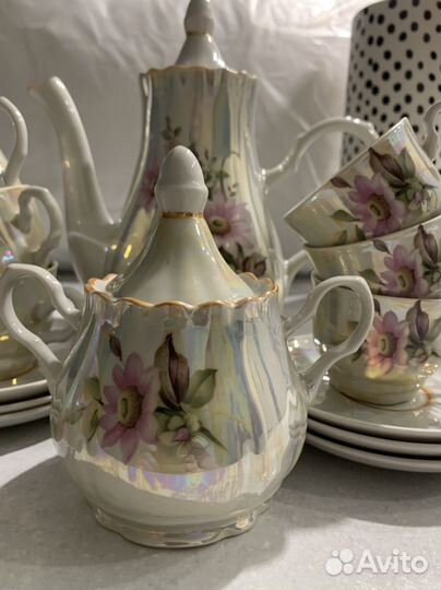 Кофейный сервиз СССР 21 предмет Добрушский