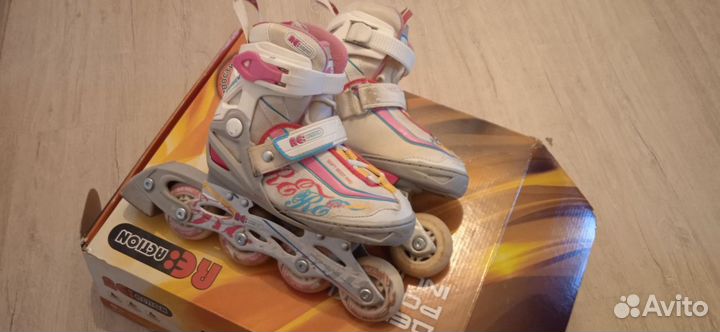Коньки детские роликовые регулируемые для девочки