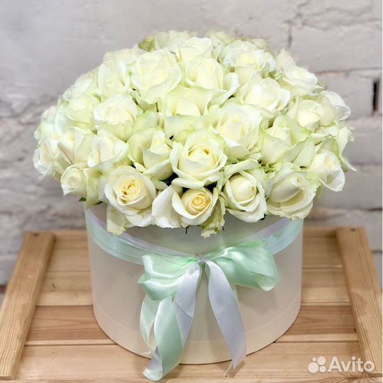 Коробка из 51 розы Цветы Владимир