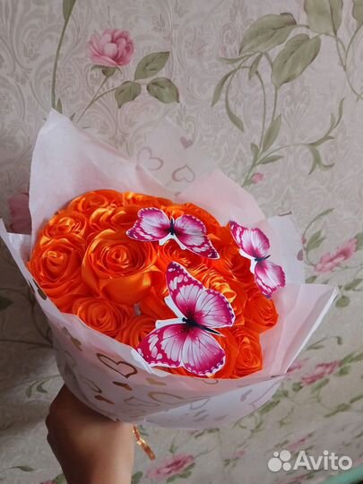 Букеты из лент, сладкие букеты а заказ