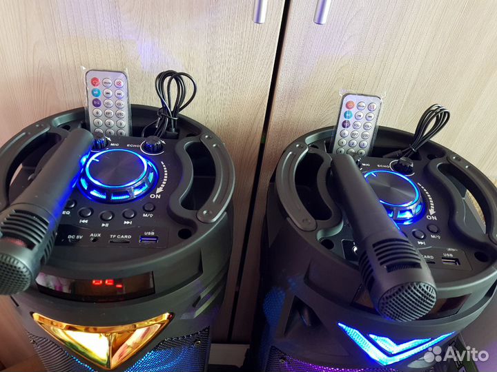 Колонки портативные большие с микрофоном