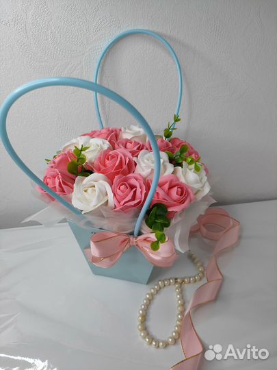 Букет из мыльных роз. Цветы. Подарок 8марта