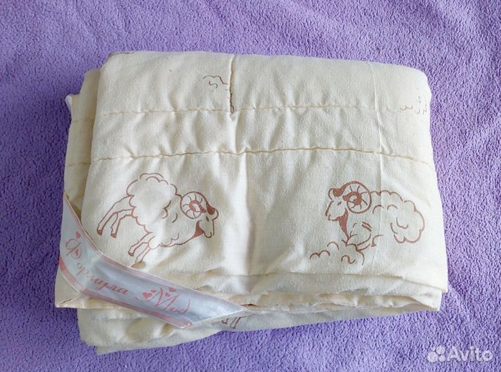 Одеяло детское шерстяное 100х110 + 2 пододеяльника