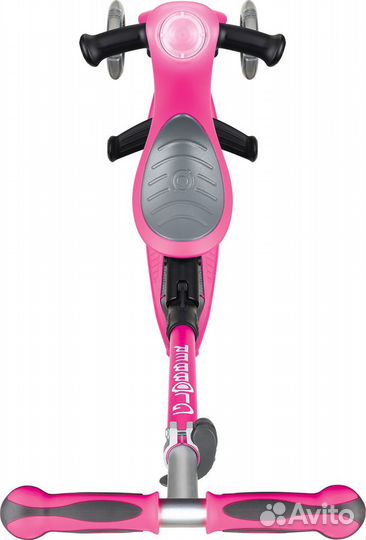 Самокат Globber GO UP deluxe play lights розовый S