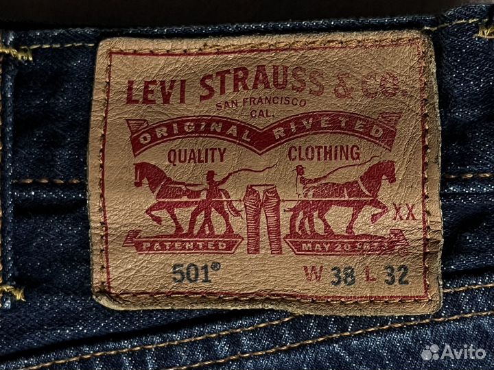 Джинсы levis 501 синие 38