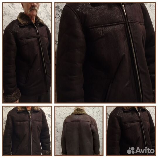 Дубленка натуральная мужская 52-54
