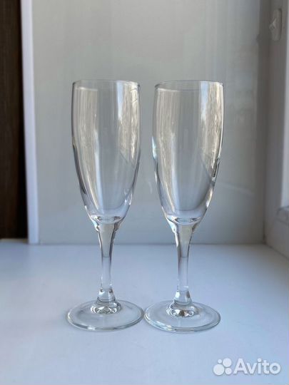 Бокалы для шампанского Luminarc, 2 шт, как новые