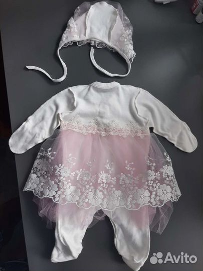 Комплект платье на выписку для девочки