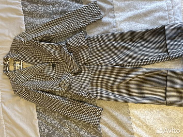 Шерстяной брючны костюм винтаж