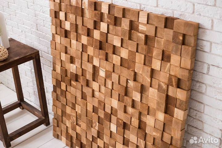 Панно из спилов дерева