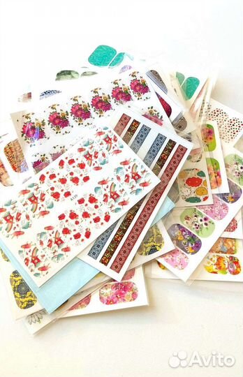 Слайдеры наклейки для ногтей 50 шт