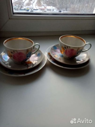 Чашка с блюдцем дулево