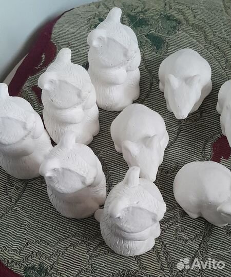 Фигурки хомяк мышь кролик свинка