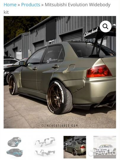 Обвес Clinched Mitsubishi Lancer Evolution 7-9