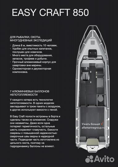 Катер из Китая с каютой Easy Craft 850