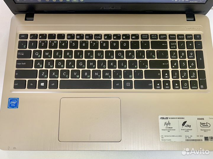 Нутбук Asus для учебы, работы