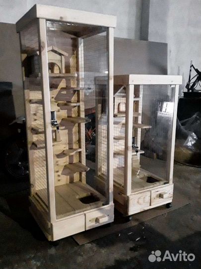 Клетка витрина для шиншиллы