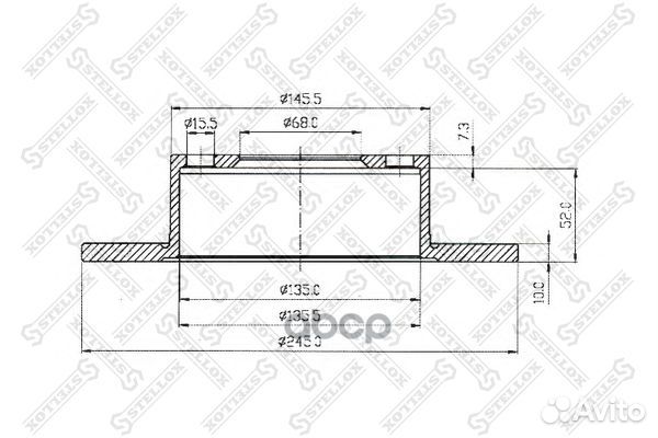 6020-4749-SX диск тормозной задний Audi 100/20