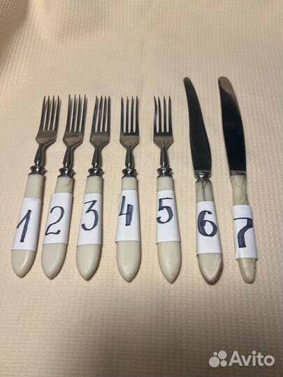 Вилки и ножи времен СССР, винтаж, нержавейка