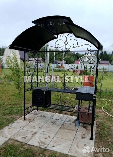 Мангал с крышей