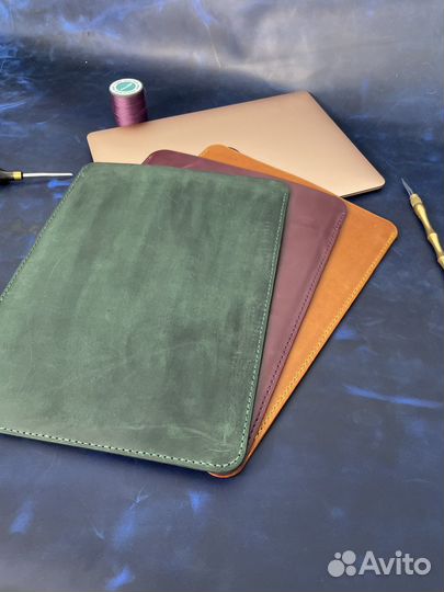 Чехол на Mac Air M1 ручной работы из нат кожа