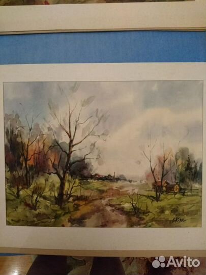 Картина акварель 1990год