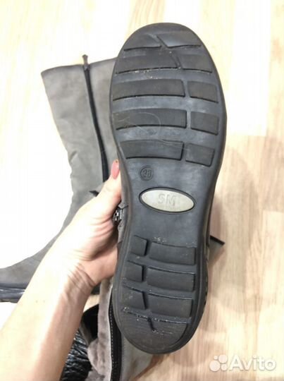 Сапоги зимние нубук+цигейка