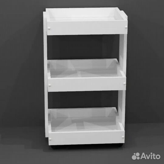 Этажерка на колесиках с бортами