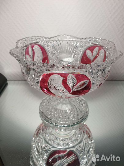 Конфетницы. Вазы. Цветной хрусталь. Германия