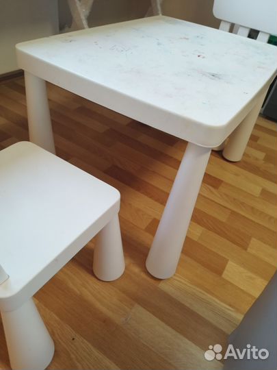 Детский стол и стул маммут IKEA