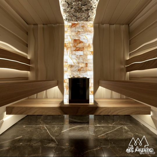 3D визуализация проект бани сауны интерьера