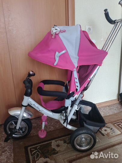 Велосипед коляска с родительской ручкой