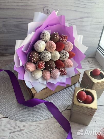 Клубничный букет клубника в шоколаде