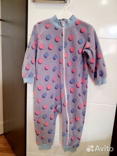 Теплый комбинезон для девочки 86