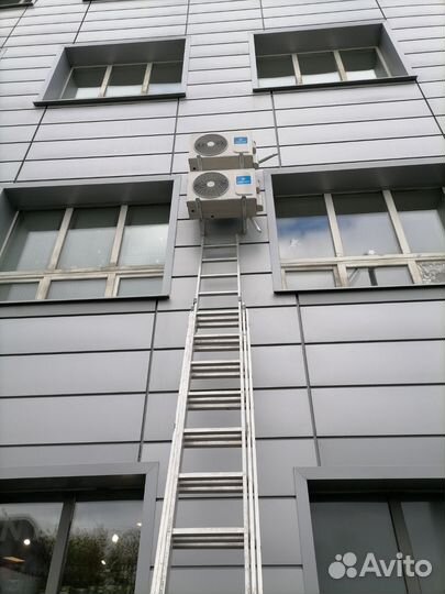 Закладка трассы до ремонта. Монтаж кондиционеров