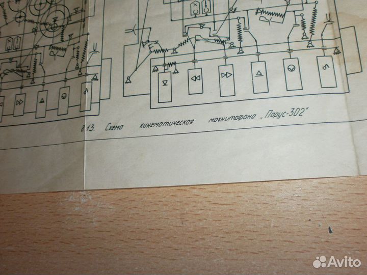 Схема кинематическая магнитофона 