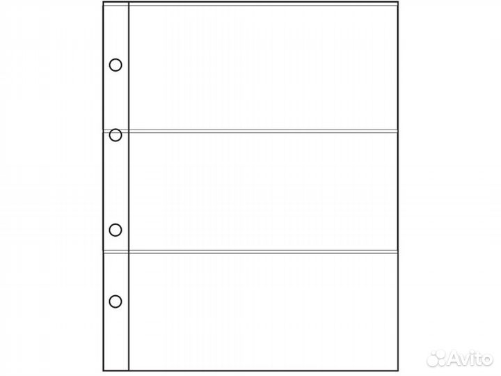 Листы для хранения бон и банкнот Optima