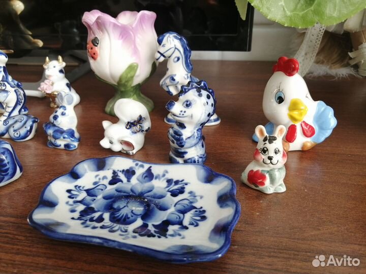Статуэтки фигурки гжель